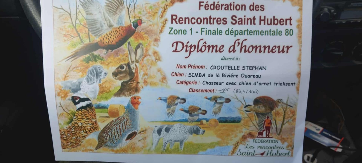 25/10/25 - SIMBA 1er aux Rencontres St Hubert à Harbonnières (80)